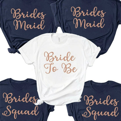 Party T Shirts Bride To Be Bridesmaid Brides Squad