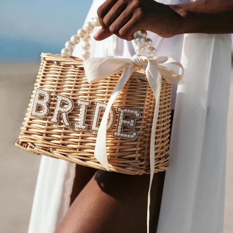 "Bride" or "Mrs. Wifey" Boho Rustic Pool Bag